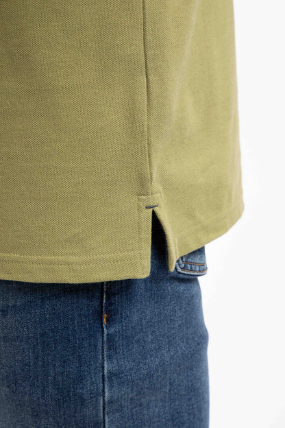Miles Organic Cotton Pique Polo - Washed Oak
