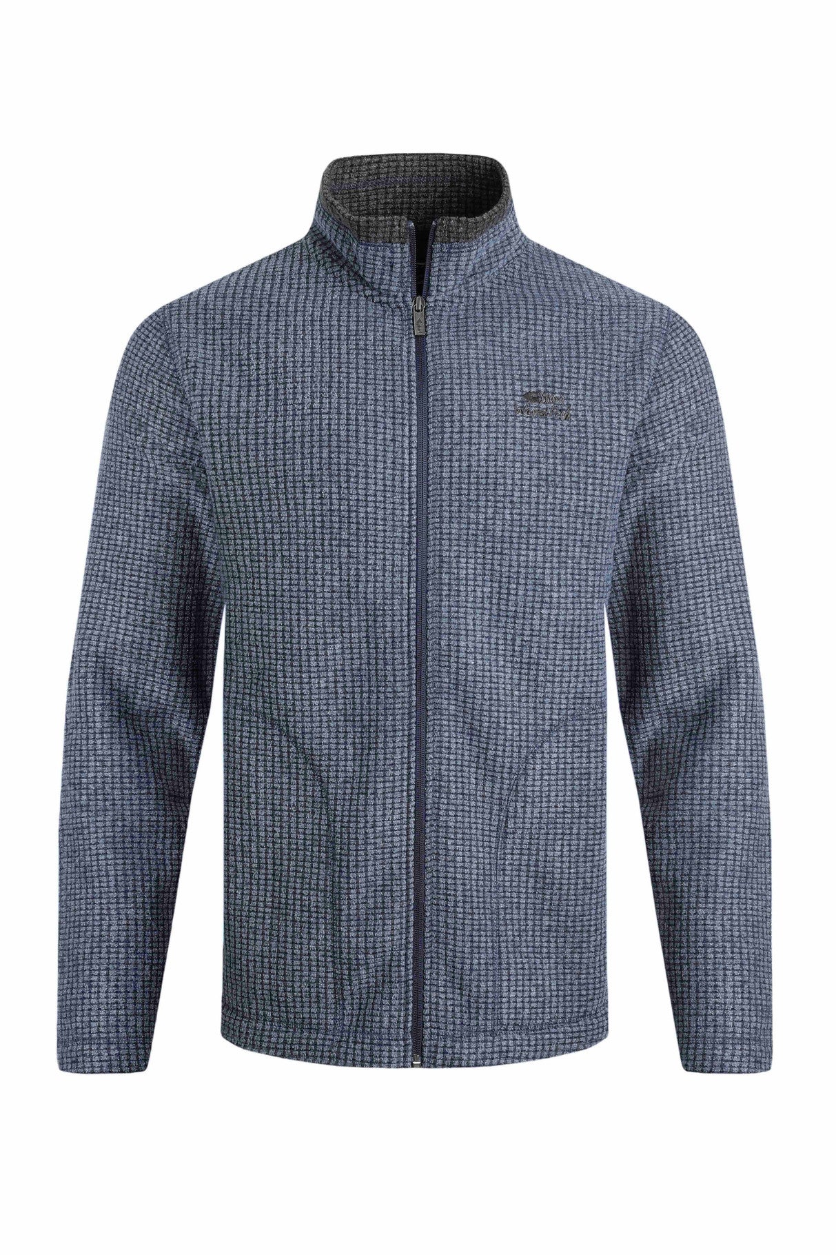 Shires Full Zip Grid Fleece - Navy