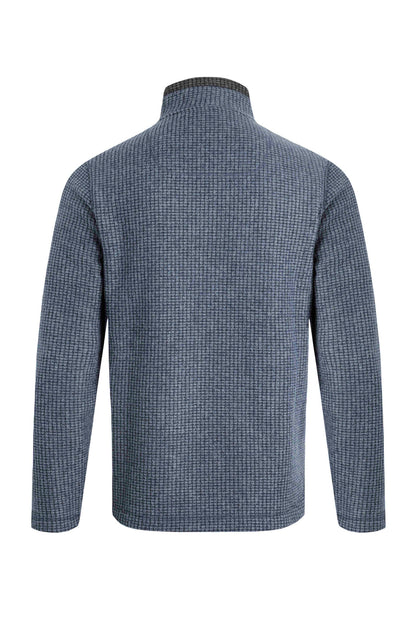 Shires Full Zip Grid Fleece - Navy