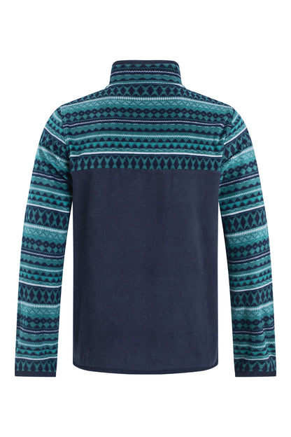 Gilbert Qtr Zip Printed Microfleece - Navy