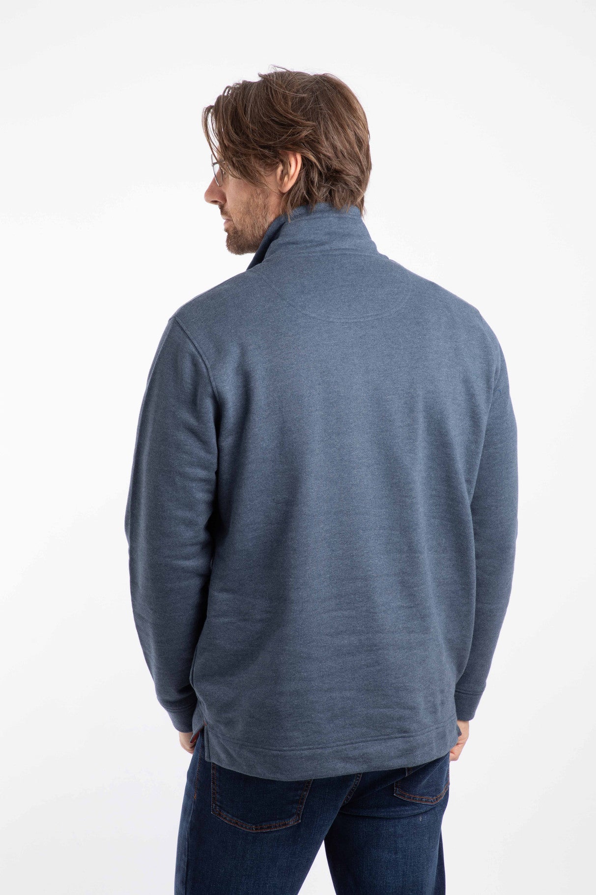 Weird Fish - Brampton Branded 1/4 Zip Sweatshirt - Navy