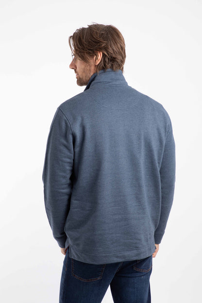 Weird Fish - Brampton Branded 1/4 Zip Sweatshirt - Navy