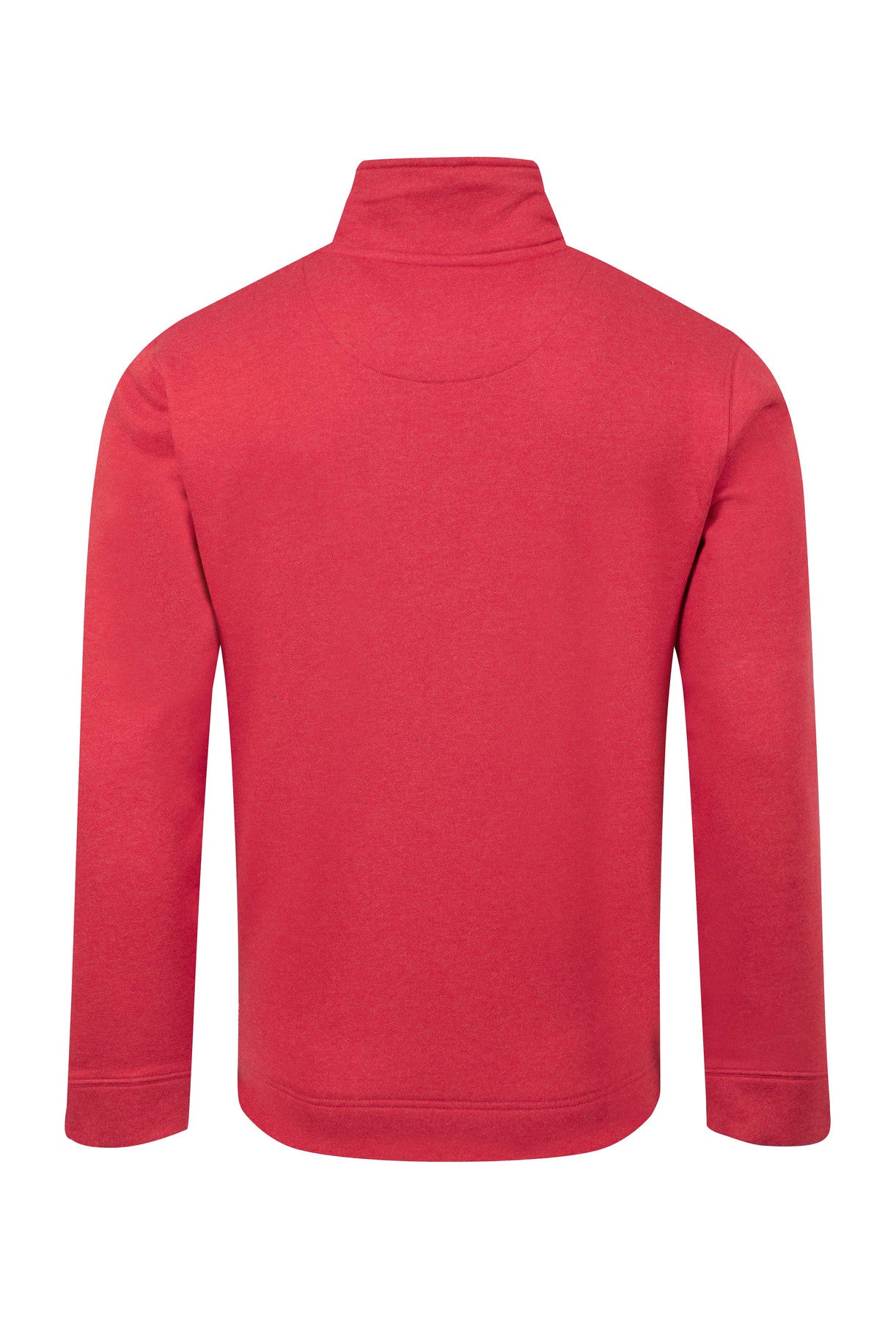 Brampton Branded Qtr Zip Sweat - Barberry Red Marl