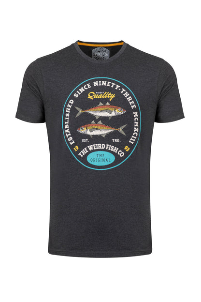 Fish Stamp Graphic Tee - Black
