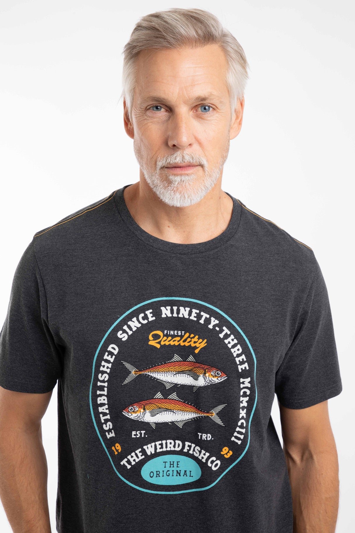 Fish Stamp Graphic Tee - Black