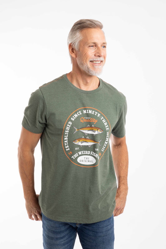 Fish Stamp Graphic Tee - Basil