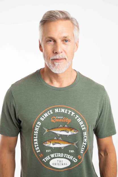 Fish Stamp Graphic Tee - Basil