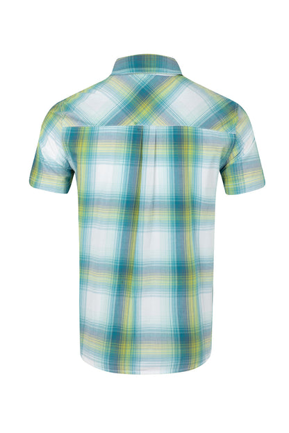 Judd Organic Cotton Short Sleeve Check Shirt - Off White