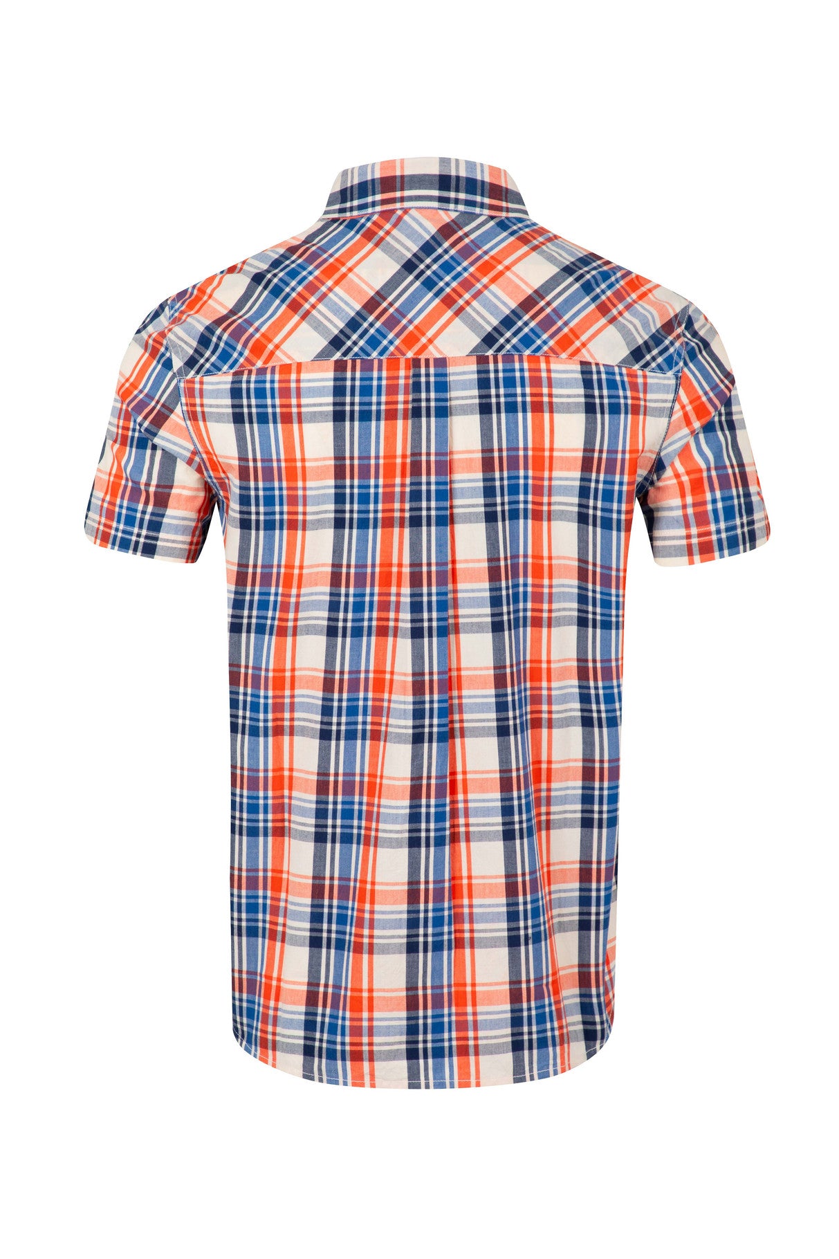 Judd Organic Cotton Short Sleeve Check Shirt - Light Cream