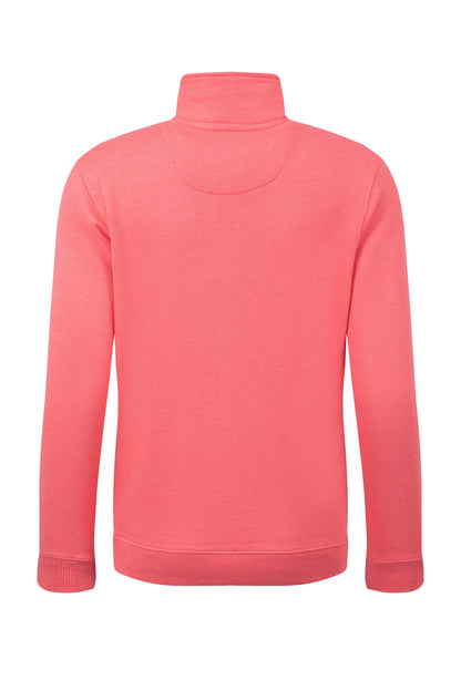 Avery Branded Qtr Zip Sweat - Flamingo