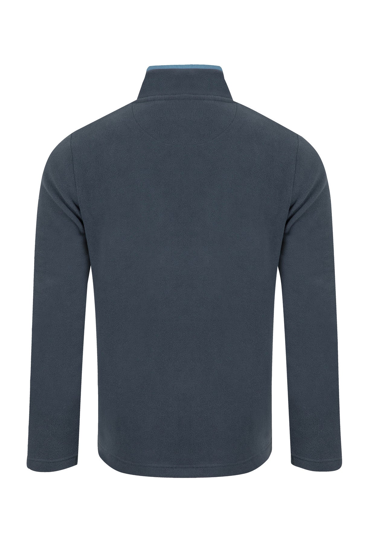 Roald Button Funnel Neck Microfleece - Navy