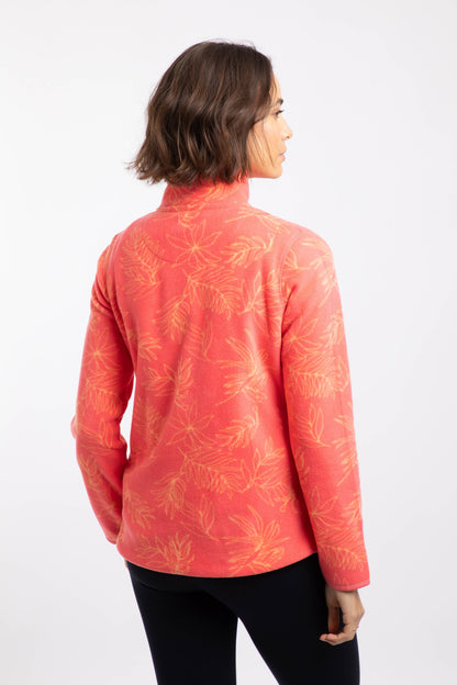 Rochelle Full Zip Printed Micro Fleece - Flamingo
