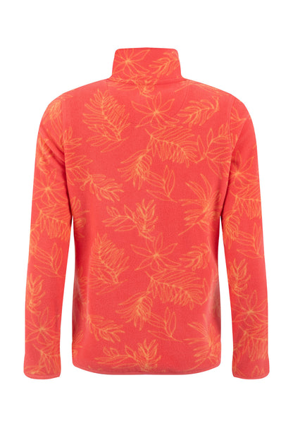 Rochelle Full Zip Printed Micro Fleece - Flamingo