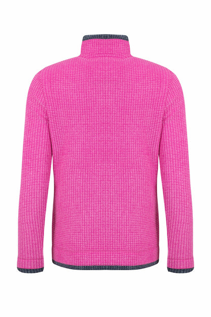 Ariana Full Zip Grid Fleece - Gerbera
