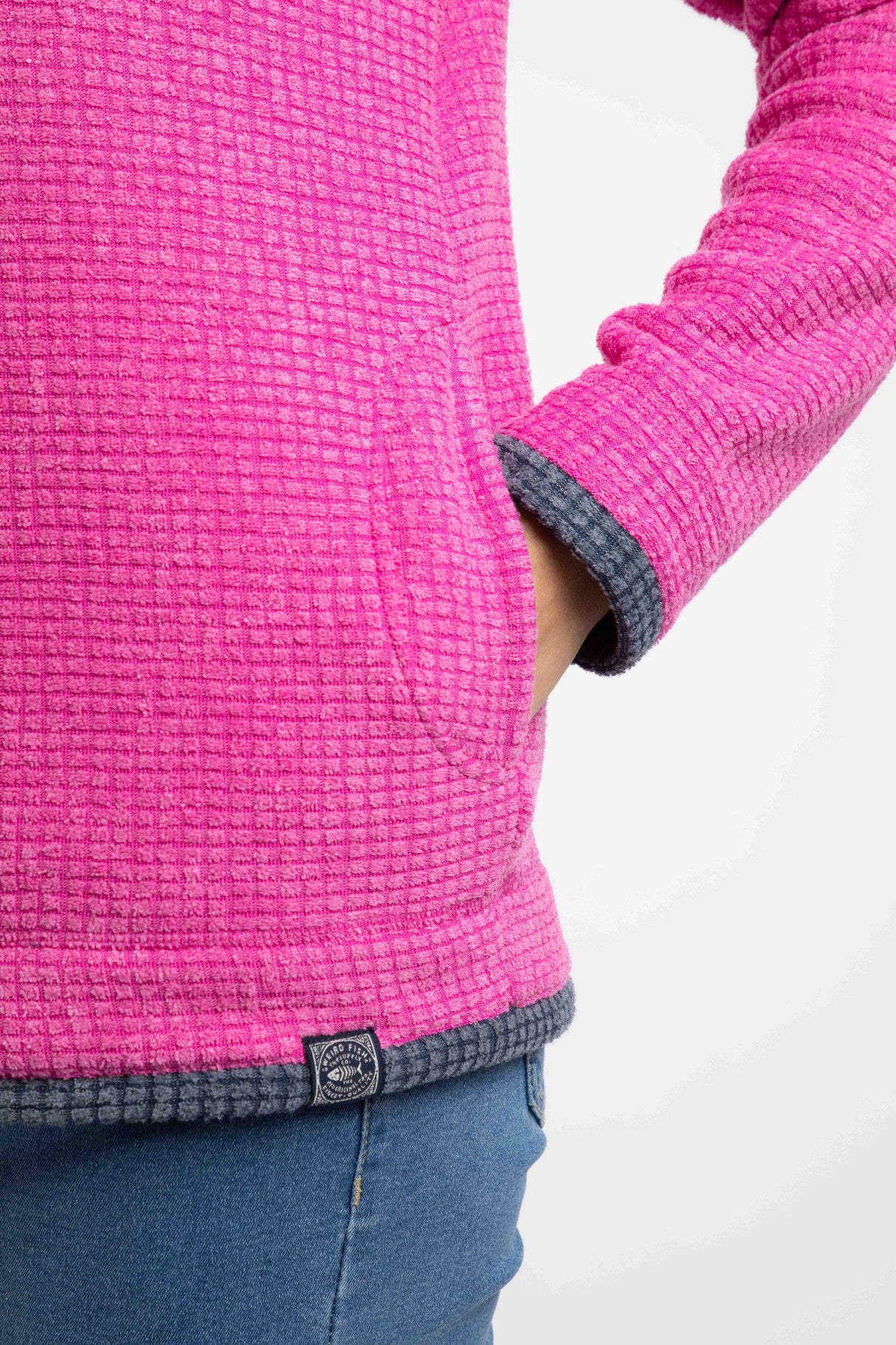 Ariana Full Zip Grid Fleece - Gerbera