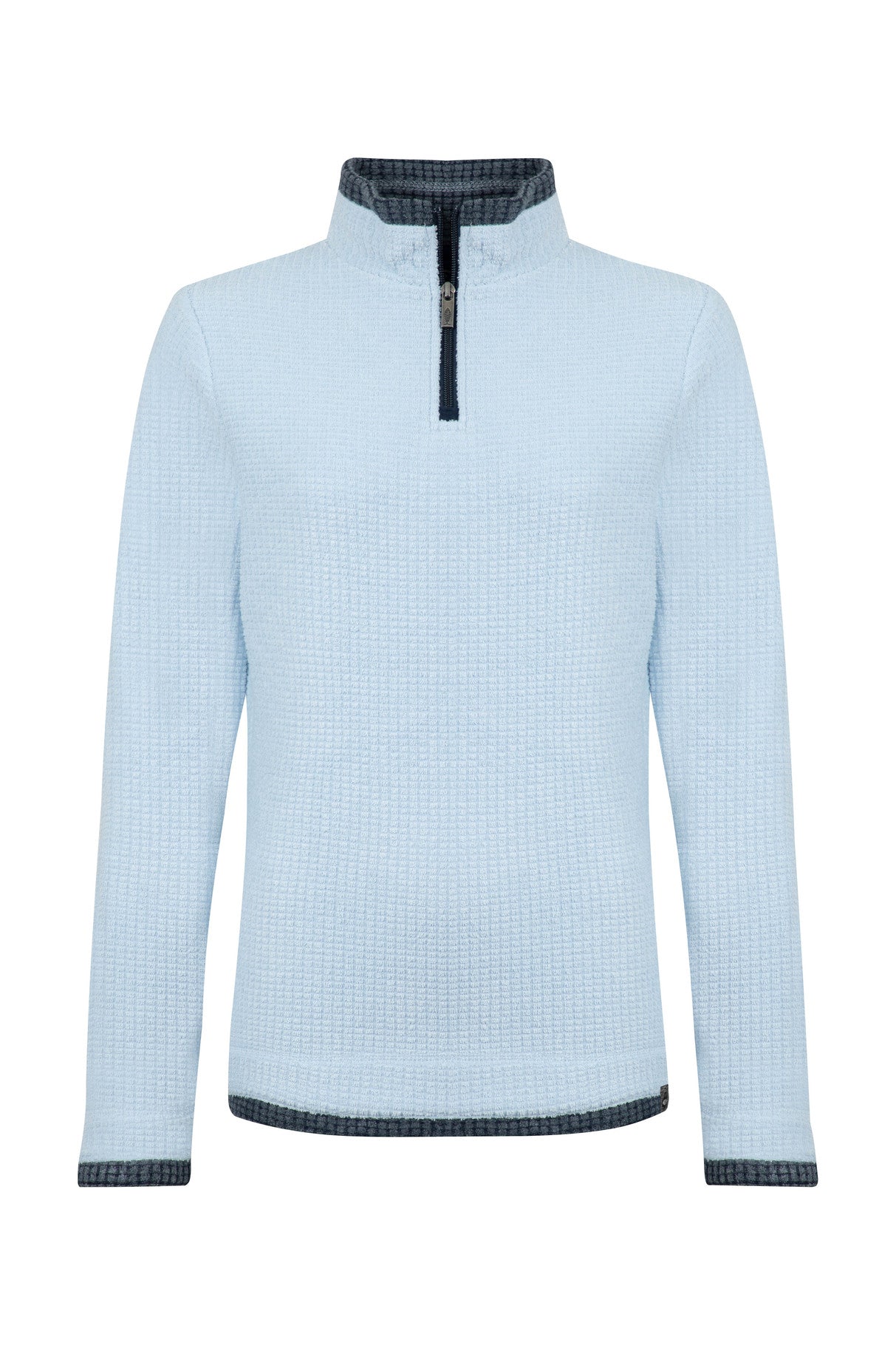 Beye 1/4 Zip Grid Fleece - Cool Blue