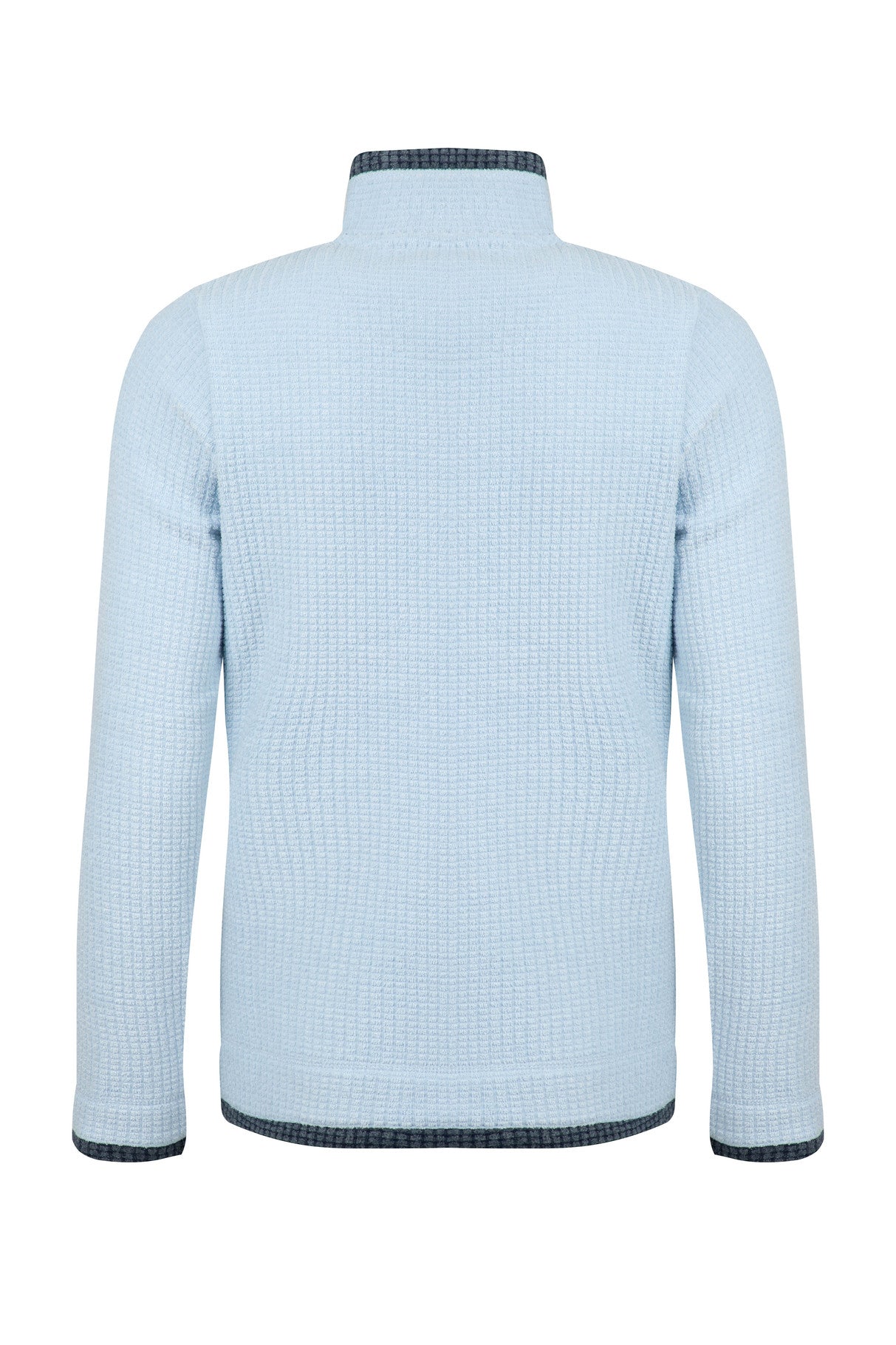 Beye 1/4 Zip Grid Fleece - Cool Blue