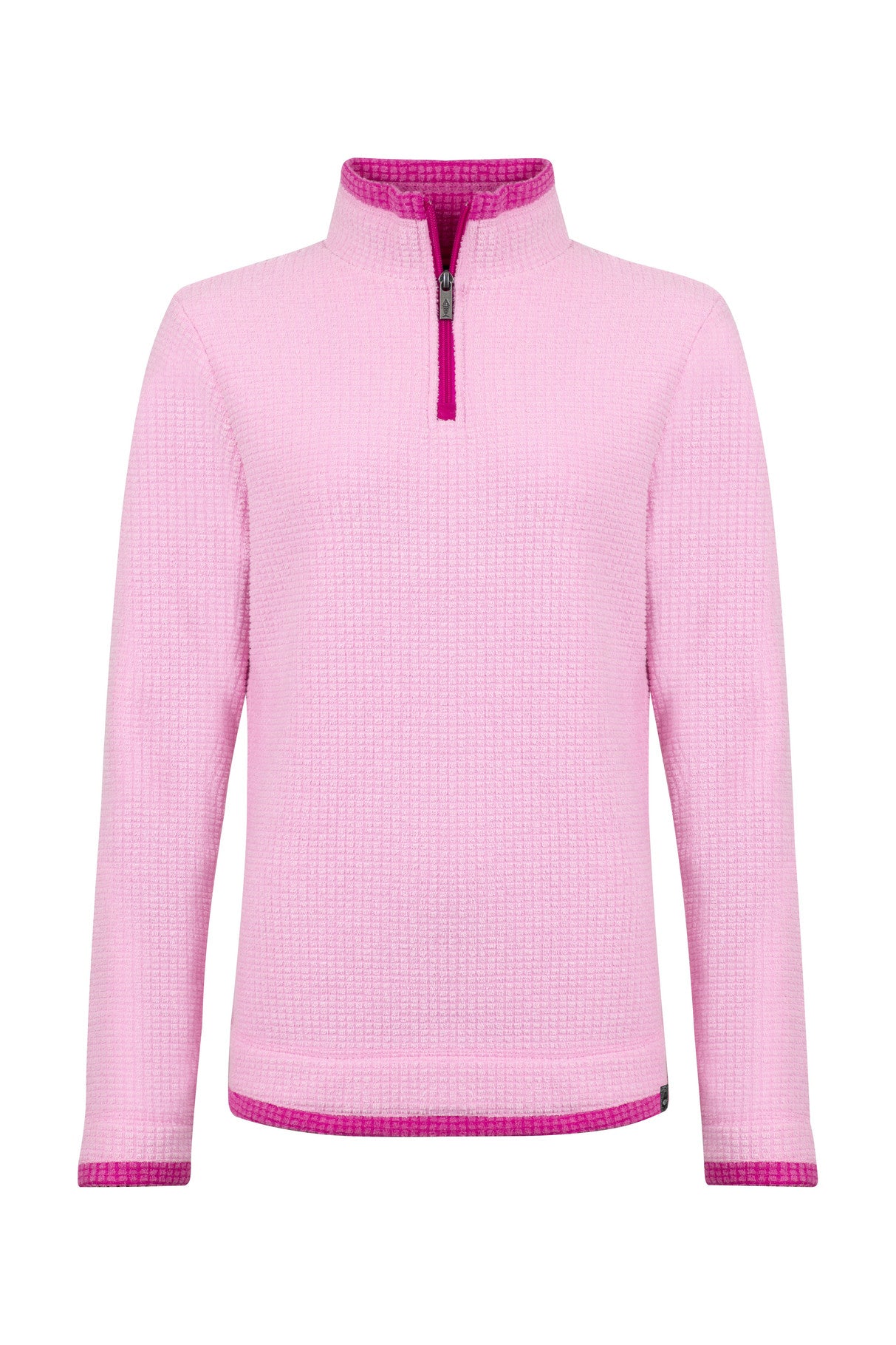 Beye 1/4 Zip Grid Fleece - Azalea