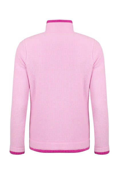 Beye 1/4 Zip Grid Fleece - Azalea