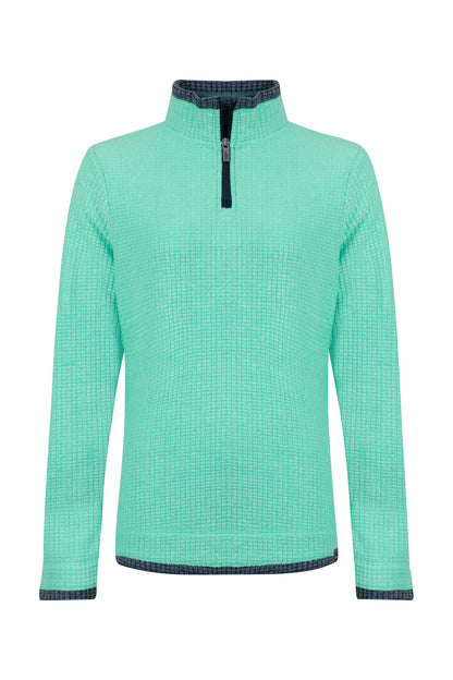 Beye 1/4 Zip Grid Fleece - Bevelled Glass