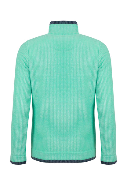 Beye 1/4 Zip Grid Fleece - Bevelled Glass
