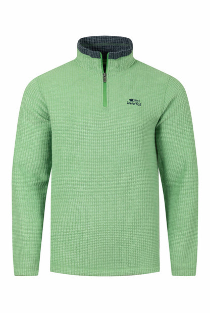 Newark 1/4 Zip Grid Fleece - Grass Green