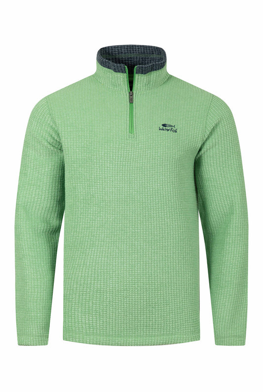 Newark 1/4 Zip Grid Fleece - Grass Green
