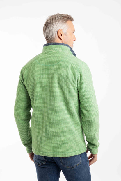 Newark 1/4 Zip Grid Fleece - Grass Green