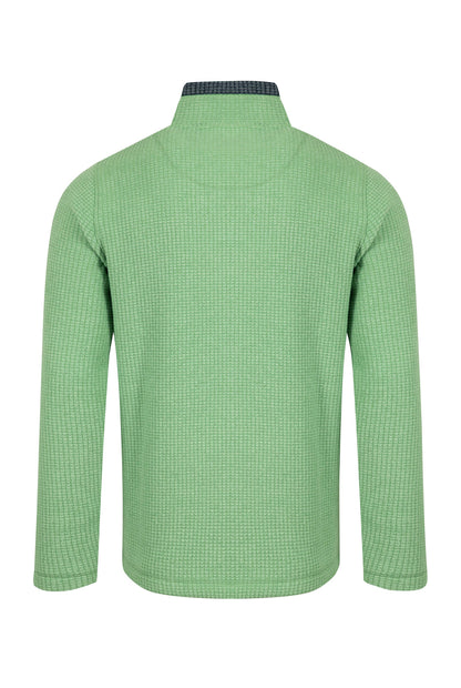 Newark 1/4 Zip Grid Fleece - Grass Green