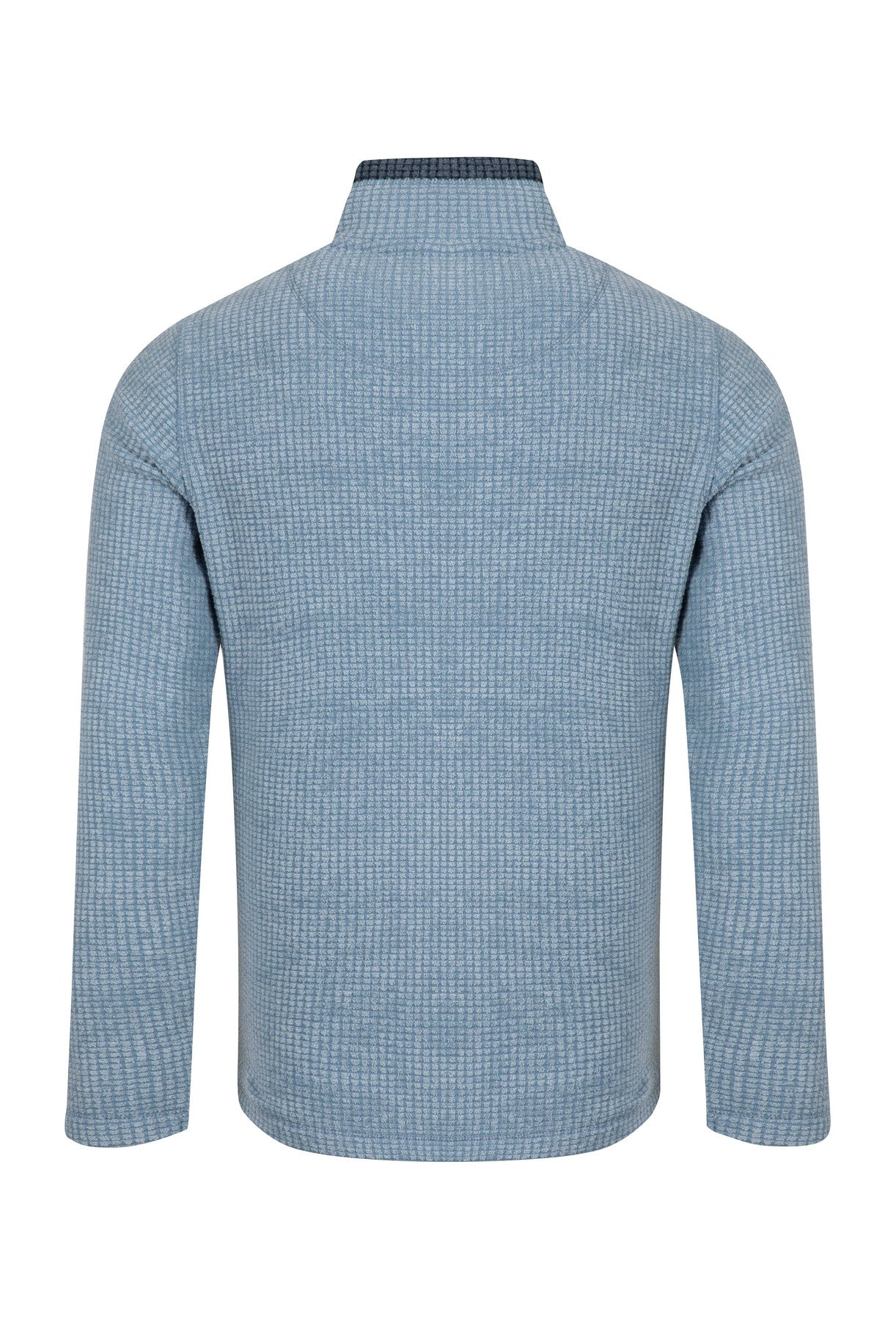 Newark 1/4 Zip Grid Fleece - Light Blue