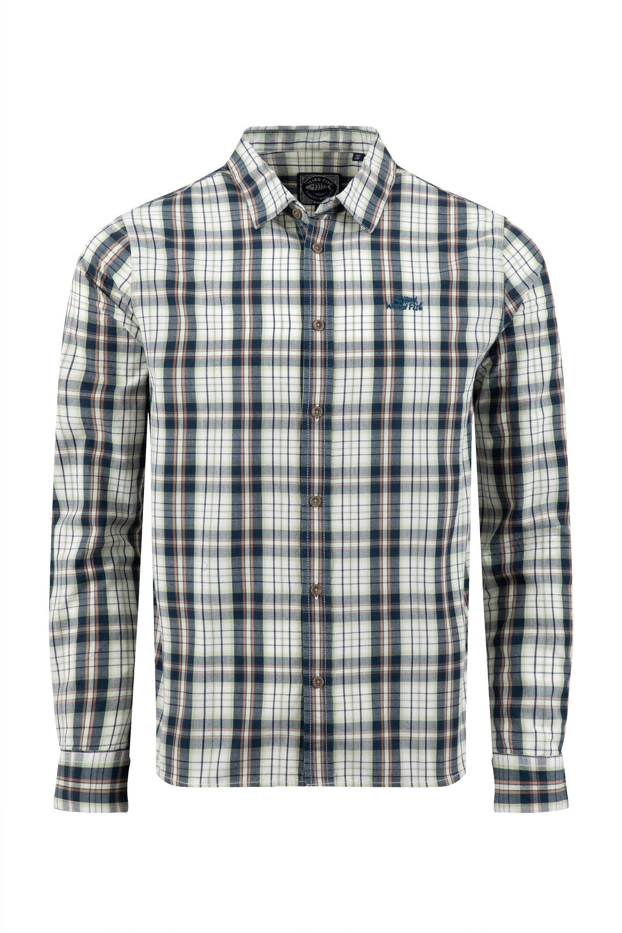 Weird Fish - Lando Long Sleeve Check Shirt - Off White