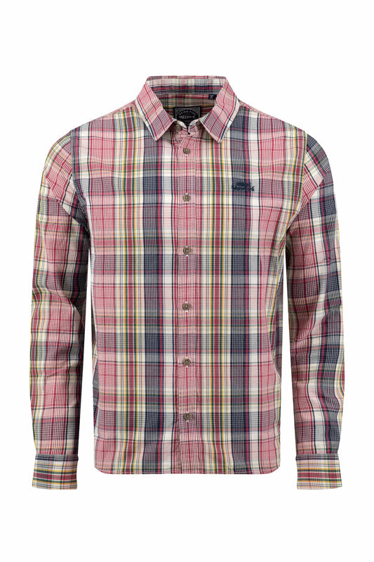 Weird Fish - Lando Long Sleeve Check Shirt - Crushed Berry