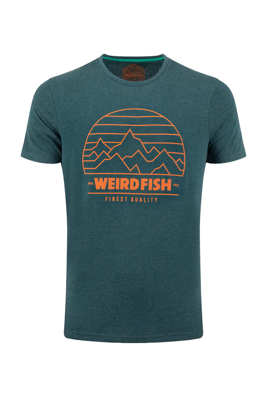 Weird Fish - Off Grid Front Print Graphic T-Shirt - Deep Teal