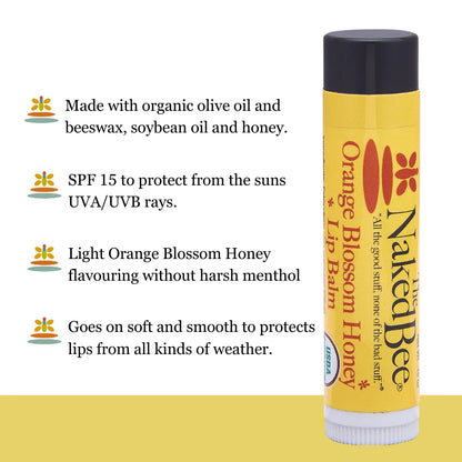 The Naked Bee - Orange Blossom Honey - Organic Lip Balm
