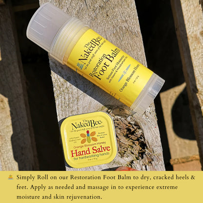 The Naked Bee - Orange Blossom Honey - Restoration Foot Balm 2oz