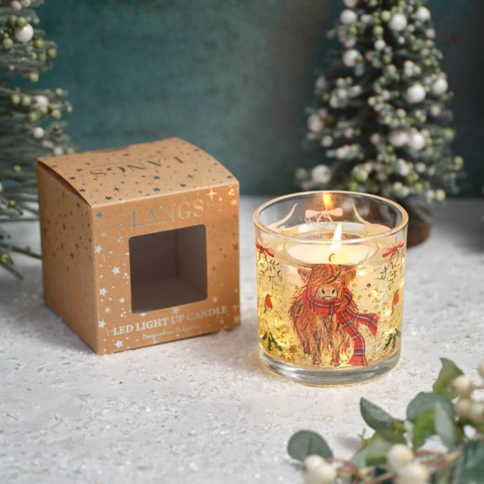 Highland Cow Light Up Candle - Unscented