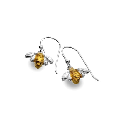 Silver & Gold Bee Earrings