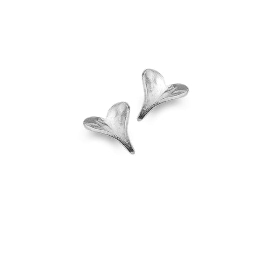Heart Shaped Leaf Stud Earring