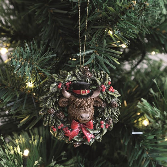 Highland Cow Tree Decoration