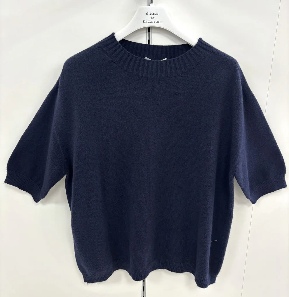 Short Sleeve Round Neck Knit by D.E.C.K