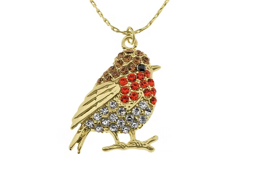 Crystal Robin Necklace