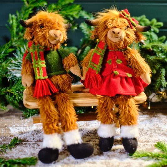 Plush Highland Cow Shelf Sitter