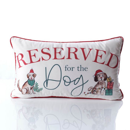 Reserved for the Dog Velour Cushion with Zip