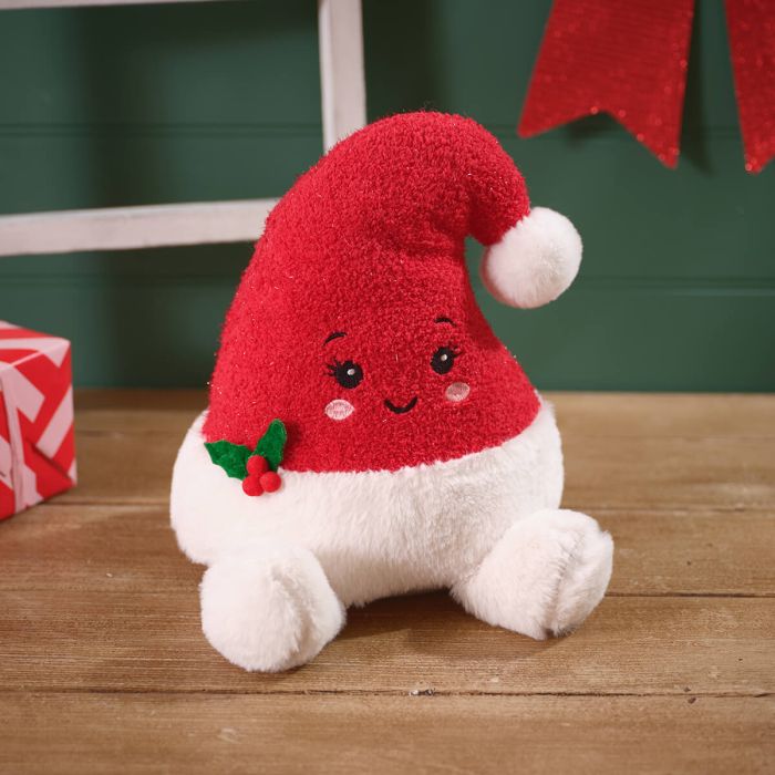 Festive Fun Plush Santa Hat with Feet