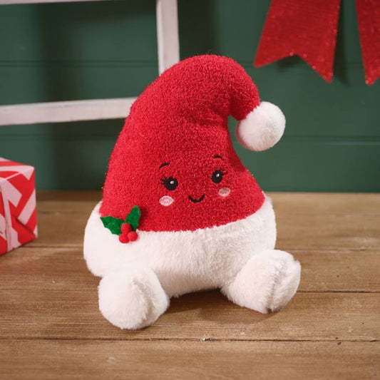 Festive Fun Plush Santa Hat with Feet