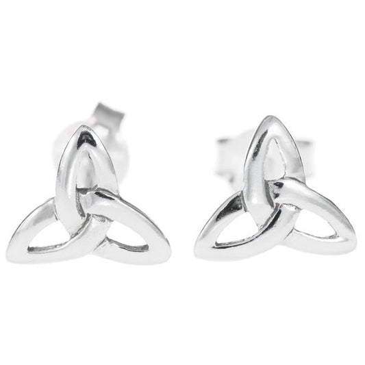 Sterling Silver Trinity Knot Stud Earrings