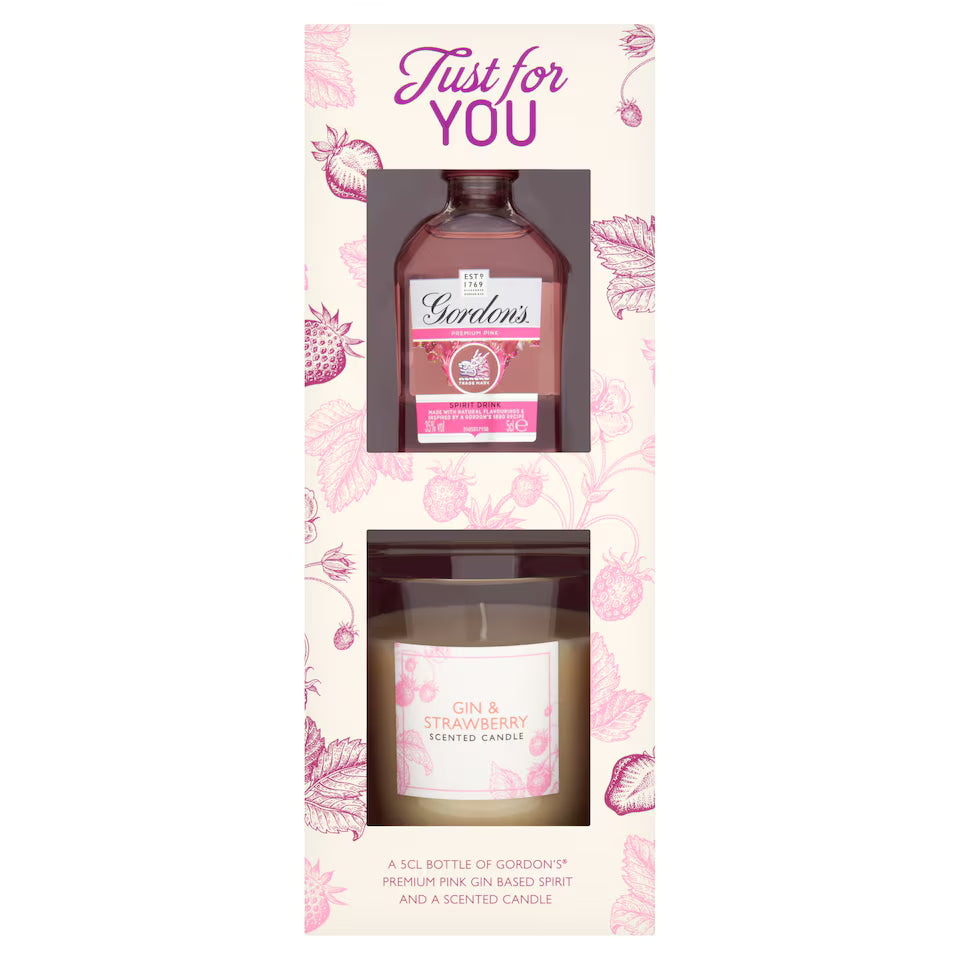 Gordon's Pink Gin & Scented Candle Gift Set