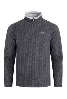 Newark 1/4 Zip Grid Fleece Washed Black