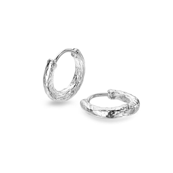 Lightly Hammered Hoop Earrings
