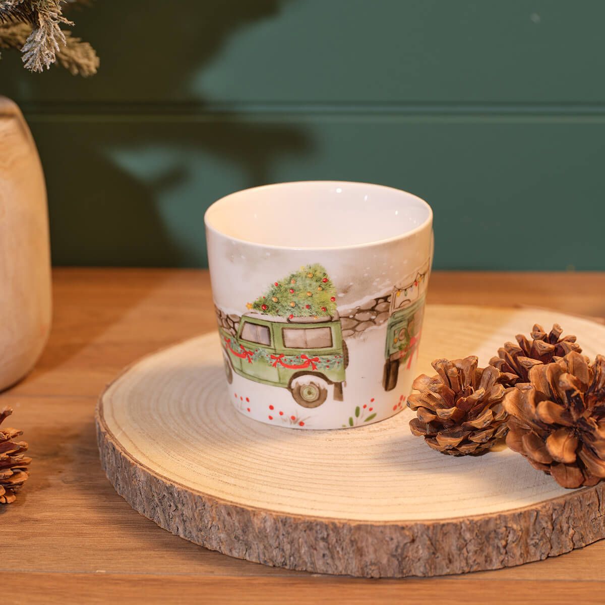Christmas Farm Stoneware Mug